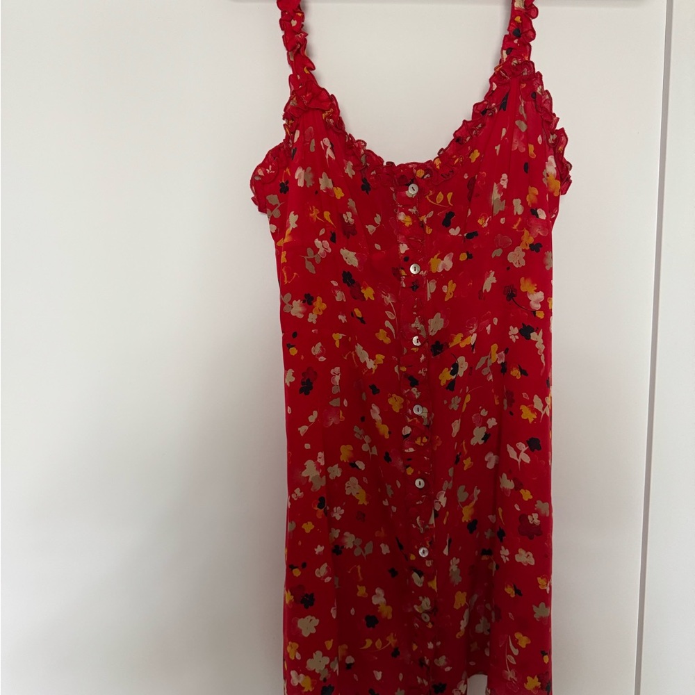 Realisation Par Vibrant Red Floral Dress